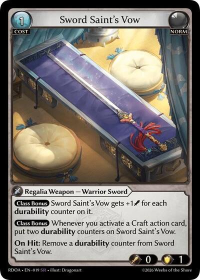 Sword Saint's Vow - 019 - Super Rare - Radiant Origins