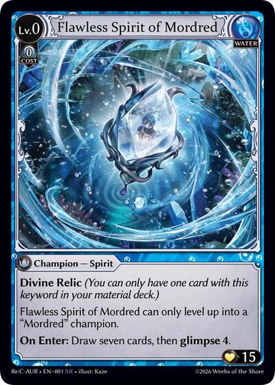 Flawless Spirit of Mordred - 001 - Super Rare - Mordred Re: Collection, Aurelian Regent