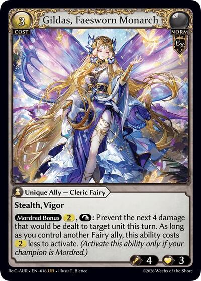 Gildas, Faesworn Monarch - 016 - Ultra Rare - Mordred Re: Collection, Aurelian Regent
