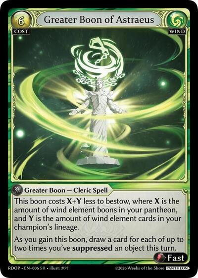 Greater Boon of Astraeus - 006 - Super Rare - Radiant Origins: Pantheon