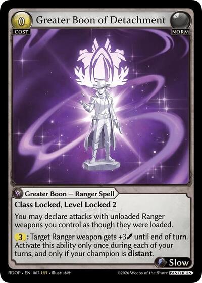 Greater Boon of Detachment - 007 - Ultra Rare - Radiant Origins: Pantheon