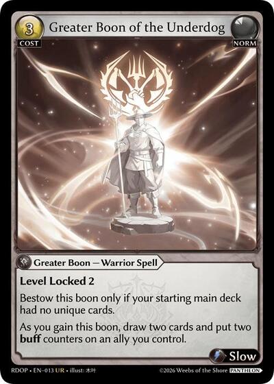 Greater Boon of the Underdog - 013 - Ultra Rare - Radiant Origins: Pantheon