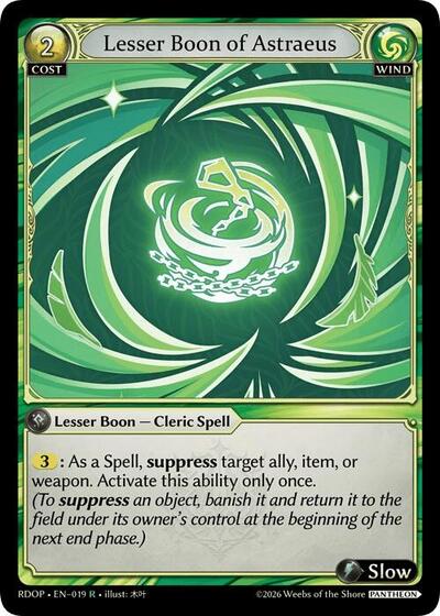 Lesser Boon of Astraeus - 019 - Rare - Radiant Origins: Pantheon