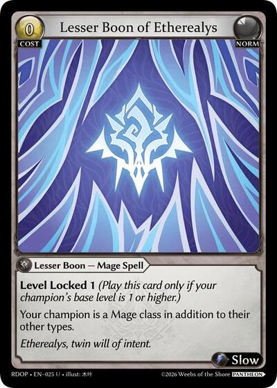 Lesser Boon of Etherealys - 025 - Uncommon - Radiant Origins: Pantheon