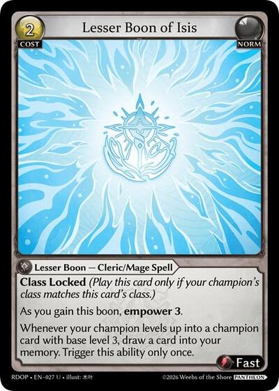 Lesser Boon of Isis - 027 - Uncommon - Radiant Origins: Pantheon