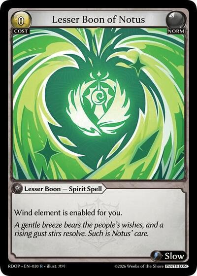 Lesser Boon of Notus - 030 - Rare - Radiant Origins: Pantheon