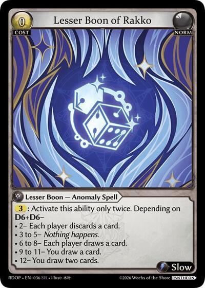 Lesser Boon of Rakko - 036 - Super Rare - Radiant Origins: Pantheon