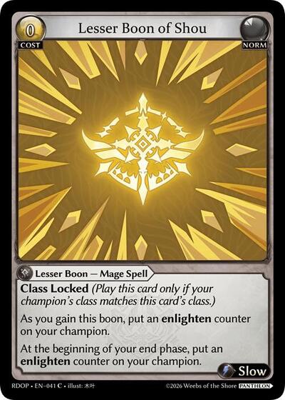 Lesser Boon of Shou - 041 - Common - Radiant Origins: Pantheon