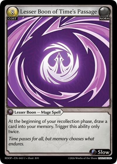 Lesser Boon of Time's Passage - 043 - Uncommon - Radiant Origins: Pantheon
