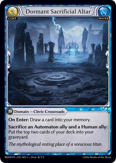 Dormant Sacrificial Altar - 005 - Uncommon - Radiant Origins Event Pack