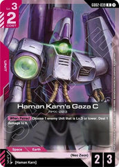 Haman Karn's Gaza C (Store Tournament Participant Pack 04) - GD02-039 - RARE - Gundam Promotional Cards