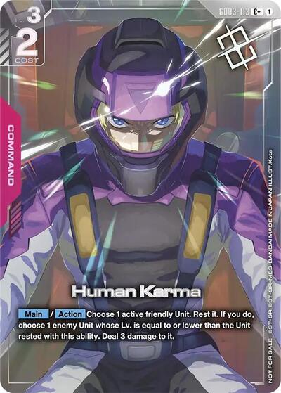 Human Karma (Store Tournament Winner Pack 04) - GD03-113 - Full Art Common - Gundam Promotional Cards