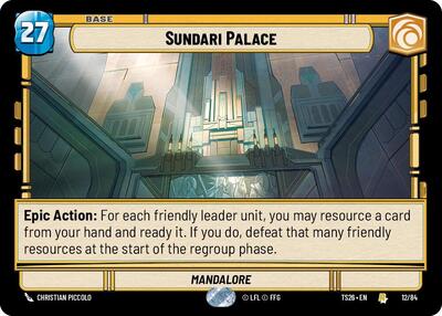 Sundari Palace - 12/84 - Rare - Twin Suns