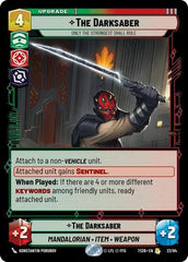 The Darksaber - Only the Strongest Shall Rule - 22/84 - Rare - Twin Suns