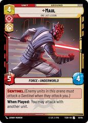 Maul - One Last Lesson - 30/84 - Uncommon - Twin Suns