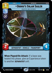 Dooku's Solar Sailer - Beautiful and Expensive - 38/84 - Rare - Twin Suns
