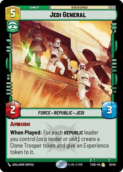Jedi General - 55/84 - Rare - Twin Suns