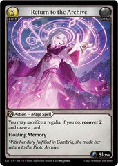 Return to the Archive - 168 - Promo - Promotional Cards