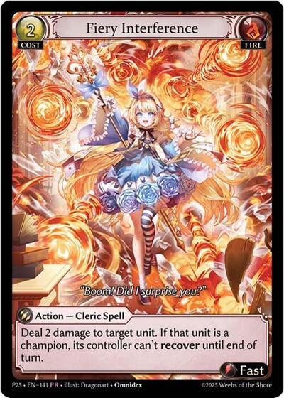 Fiery Interference - 141 - Promo - Promotional Cards