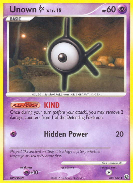 Unown [K] - 068/132 - Secret Wonders