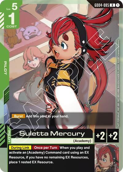 Suletta Mercury (GD04 Release Event) - GD04-085 - RARE - Gundam Promotional Cards