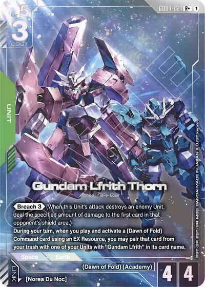 Gundam Lfrith Thorn (R+) - GD04-021 - Full Art Rare - Phantom Aria