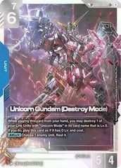 Unicorn Gundam (Destroy Mode) (SP) (LR+) - GD01-002 - Full Art Legendary Rare - Phantom Aria