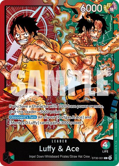 Luffy & Ace - ST30-001 - Leader - EX Luffy & Ace