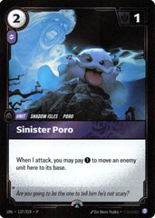 Sinister Poro - 137/219 - Promo - Riftbound Organized Play Promotional Cards