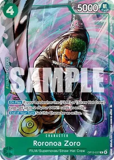 Roronoa Zoro - OP13-037 - Rare (Premium Card Collection -Best Selection Vol. 6-) - One Piece Promotion Cards