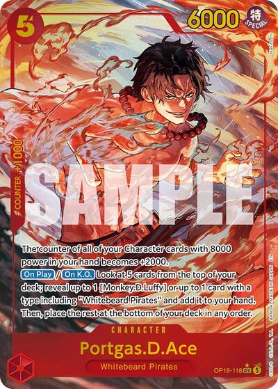Portgas.D.Ace - OP16-118 - Secret Rare (Alternate Art) - The Time of Battle