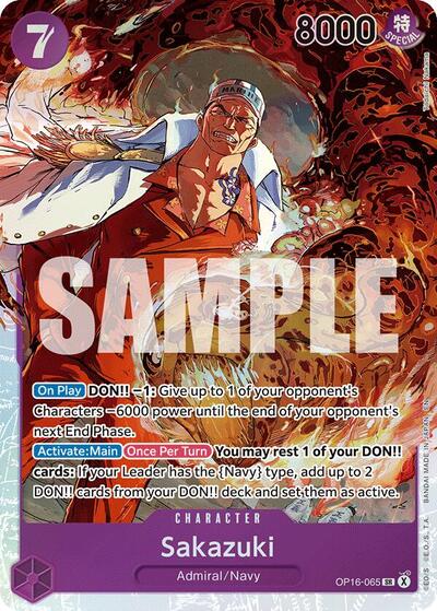 Sakazuki - OP16-065 - Super Rare - The Time of Battle