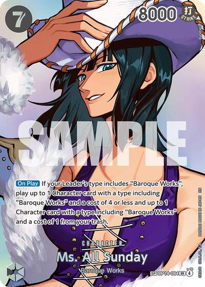 Ms. All Sunday - OP14-084 - Super Rare (Special Alternate Art) - The Time of Battle