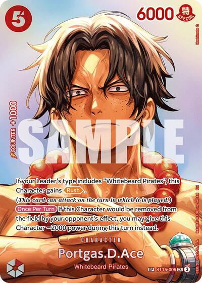Portgas.D.Ace - ST15-005 - Super Rare (Special Alternate Art) - The Time of Battle