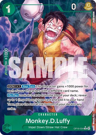 Monkey.D.Luffy - OP16-034 - Rare (Alternate Art) - The Time of Battle