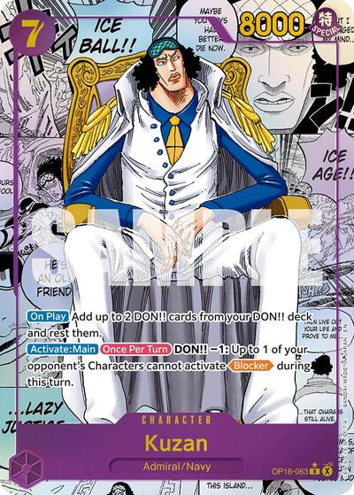 Kuzan - OP16-063 - Rare (Manga Alt Art) - The Time of Battle