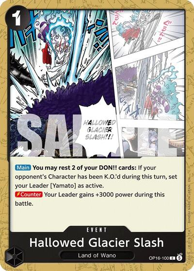 Hallowed Glacier Slash - OP16-100 - Common - The Time of Battle