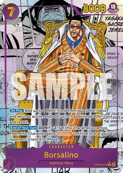 Borsalino - OP16-073 - Rare (Manga Alt Art) - The Time of Battle