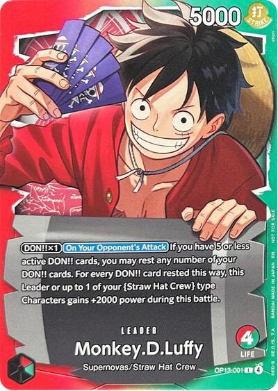 Monkey.D.Luffy - OP13-001 (Ichiban Kuji Exclusive) - OP13-001 - Leader - One Piece Promotion Cards