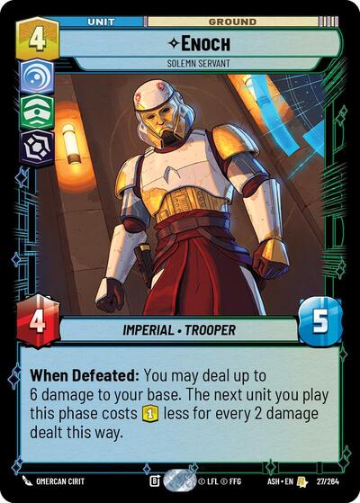 Enoch - Solemn Servant - 27/264 - Rare - Ashes of the Empire