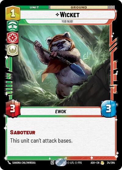 Wicket - Yub Nub! - 34/264 - Rare - Ashes of the Empire