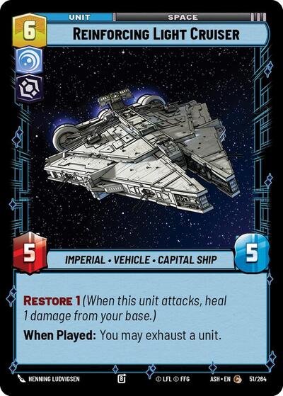Reinforcing Light Cruiser - 51/264 - Common - Ashes of the Empire
