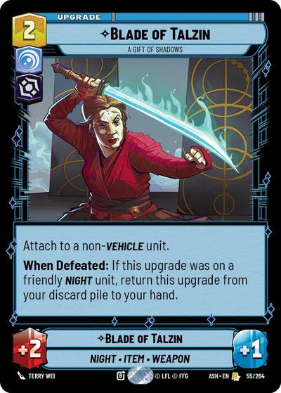 Blade of Talzin - A Gift of Shadows - 55/264 - Rare - Ashes of the Empire
