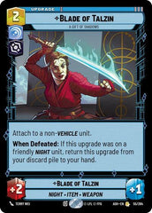 Blade of Talzin - A Gift of Shadows - 55/264 - Rare - Ashes of the Empire