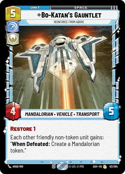 Bo-Katan's Gauntlet - Reinforce from Above - 63/264 - Rare - Ashes of the Empire