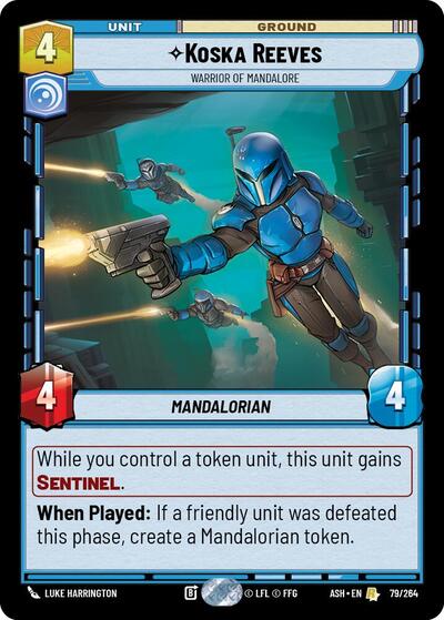 Koska Reeves - Warrior of Mandalore - 79/264 - Rare - Ashes of the Empire