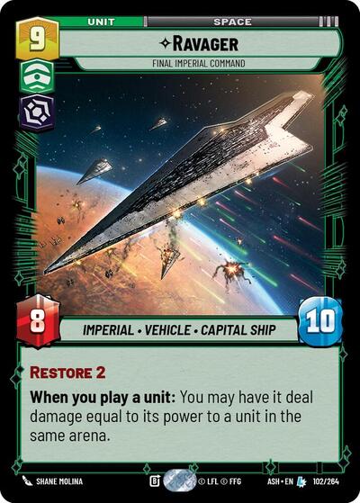 Ravager - Final Imperial Command - 102/264 - Legendary - Ashes of the Empire