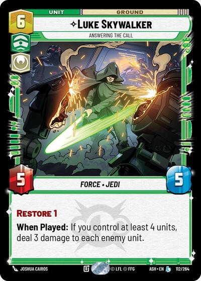 Luke Skywalker - Answering the Call - 112/264 - Legendary - Ashes of the Empire