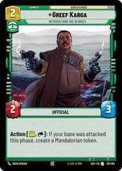 Greef Karga - Introductions are in Order - 119/264 - Uncommon - Ashes of the Empire