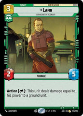 Lang - Arrogant Mercenary - 123/264 - Rare - Ashes of the Empire